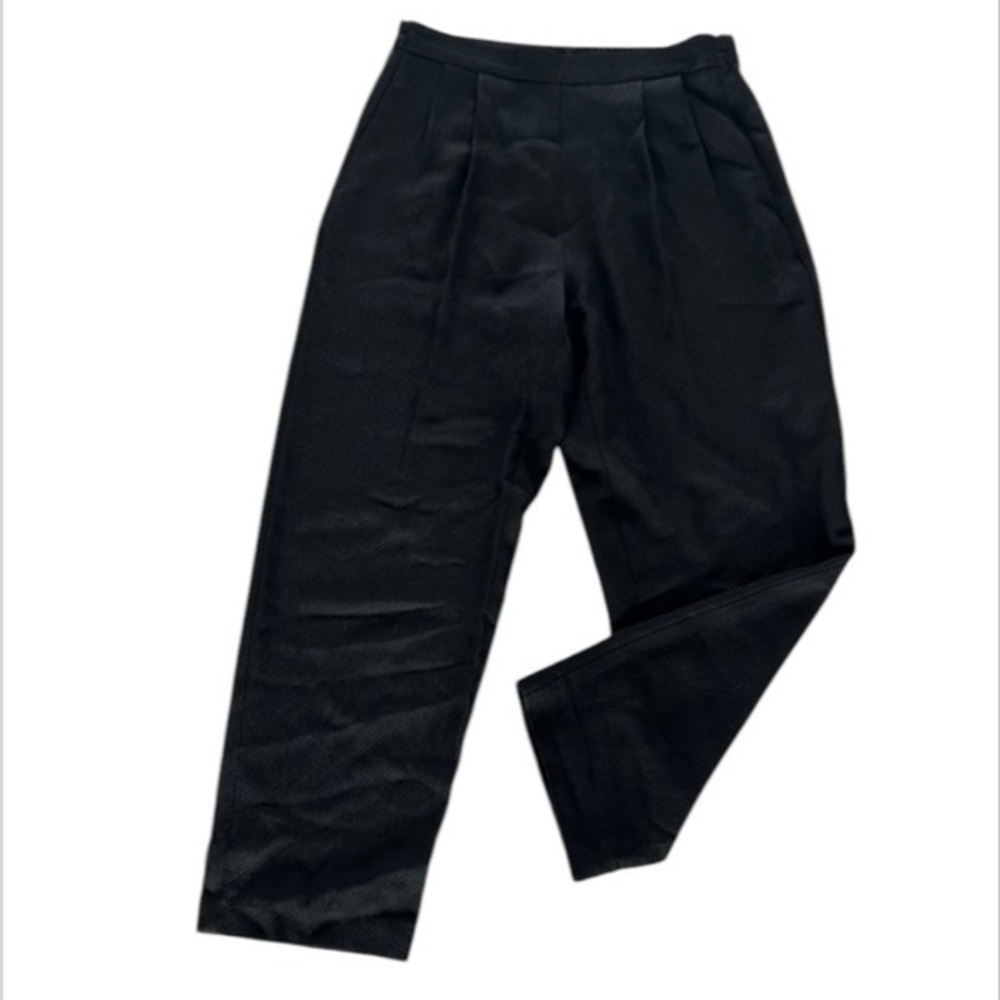 Max & Mabel size Medium black pull on pants pleated vintage